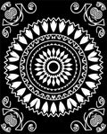 Classic White Mandala Pattern Art Rug