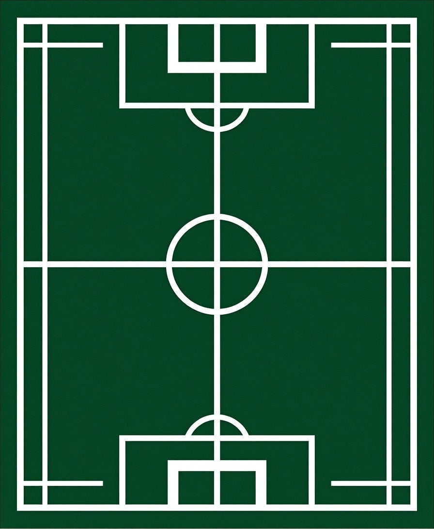 Grassy Field Geometric Pattern Rug