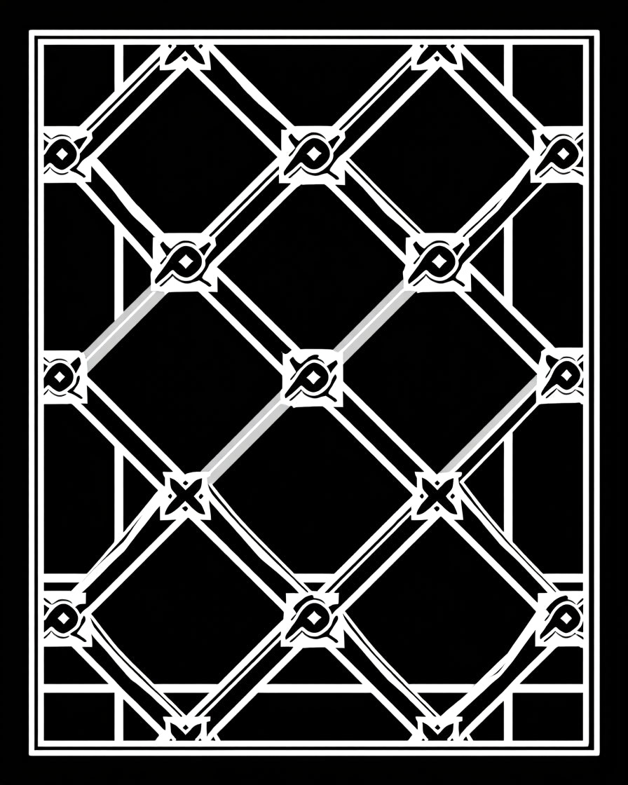Art Deco Diamond Lattice Geometric Rug