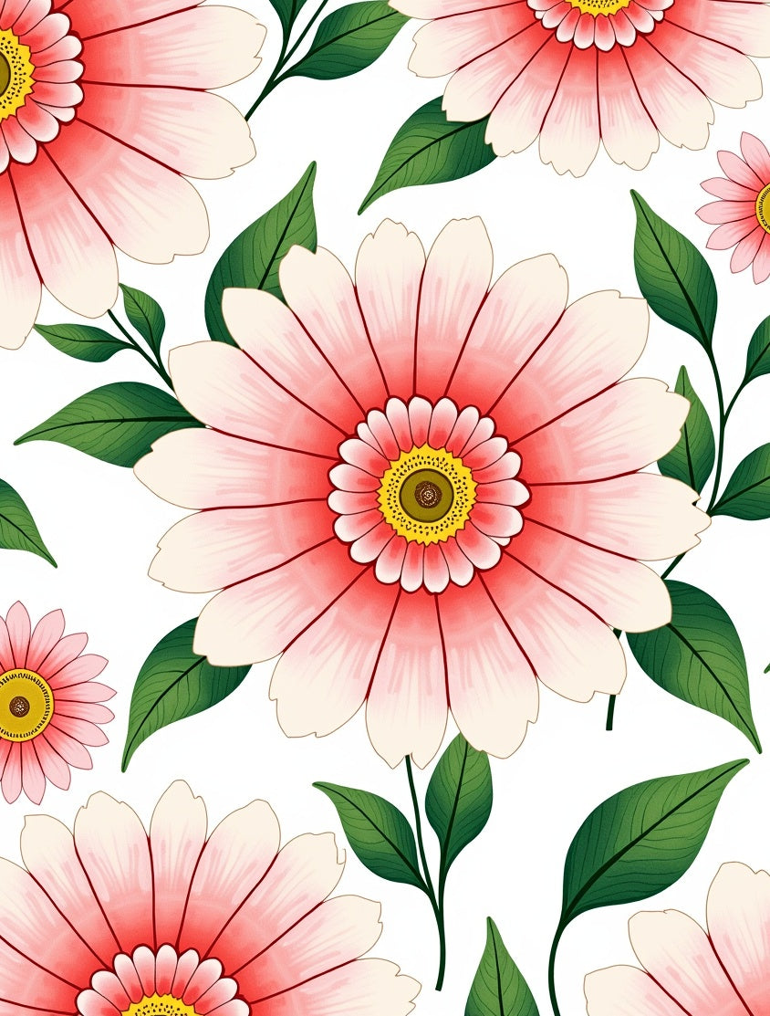 Vintage Floral Petal Pattern Rug