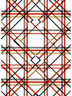 Sharp Intersecting Geometric Red Pattern Rug