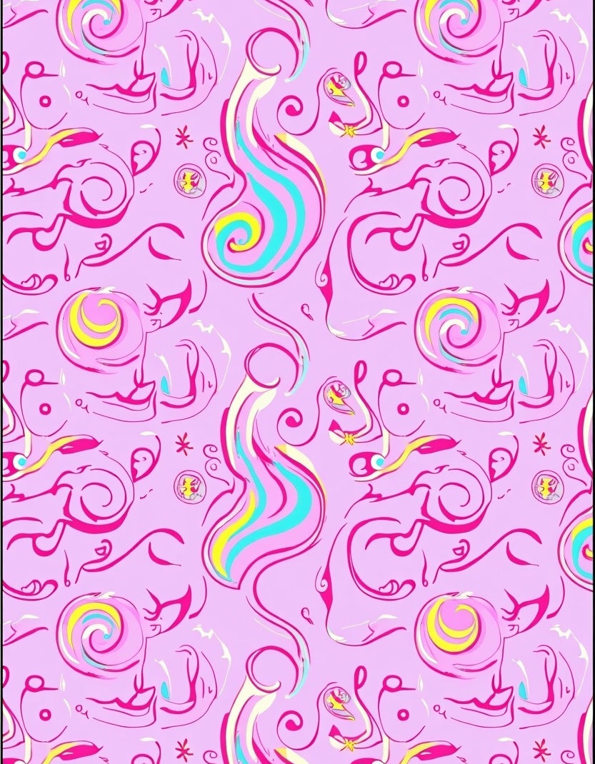 Vibrant Swirl Abstract Design Rug