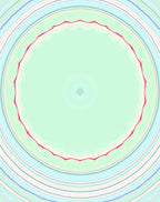Radiant Pastel Sunburst Mandala Rug