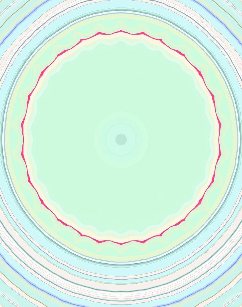 Radiant Pastel Sunburst Mandala Rug