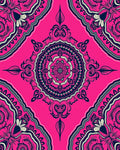 Vibrant Pink Floral Mandala Medallion Rug