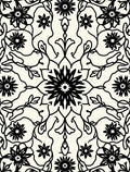 Floral Scrollwork Pattern Rug