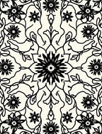 Floral Scrollwork Pattern Rug