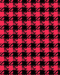 Red Black Houndstooth Pattern Rug