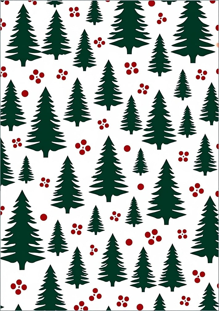 Forest Green Evergreen Berry Cluster Rug