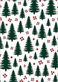 Forest Green Evergreen Berry Cluster Rug