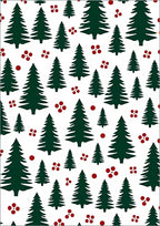Forest Green Evergreen Berry Cluster Rug