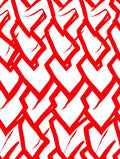 Bold Red Abstract Brushstroke Pattern Rug