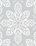 Delicate Gray Floral Mandala Pattern Rug