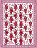 Red Guard Repeating Pattern Rug