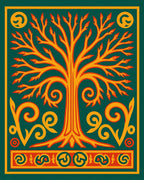 Vibrant Tree of Life Pattern Rug