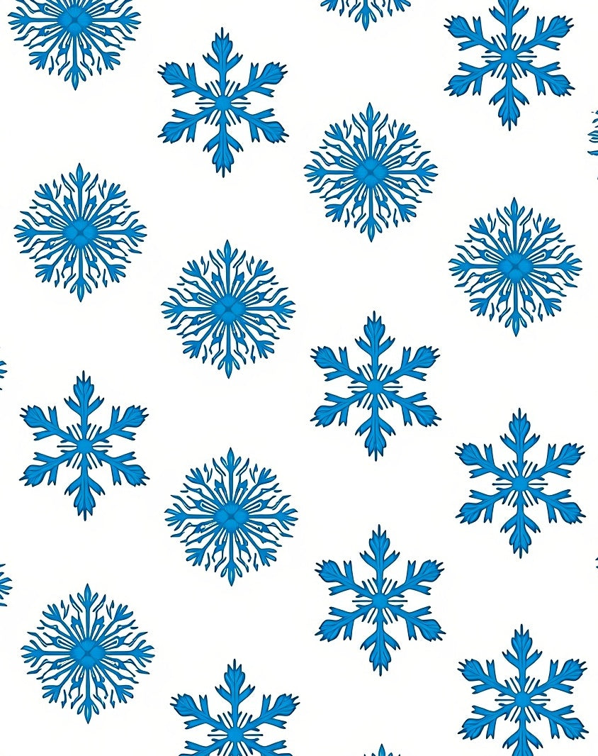 Blue Snowflake Scatter Rug