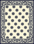 Classic Floral Bordered Cream Rug