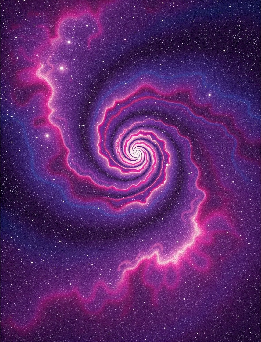 Vibrant Purple Nebula Swirl Rug