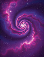 Vibrant Purple Nebula Swirl Rug