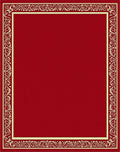 Ornate Red And Gold Frame Design Rug