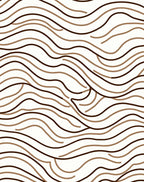 Abstract Wavy Stripe Pattern Rug