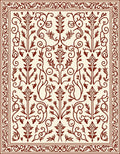 Ornate Floral Scroll Work Medallion Rug