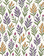 Delicate Floral Leaf Pattern Rug