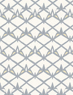 Diamond Lattice with Floral Accents Rug
