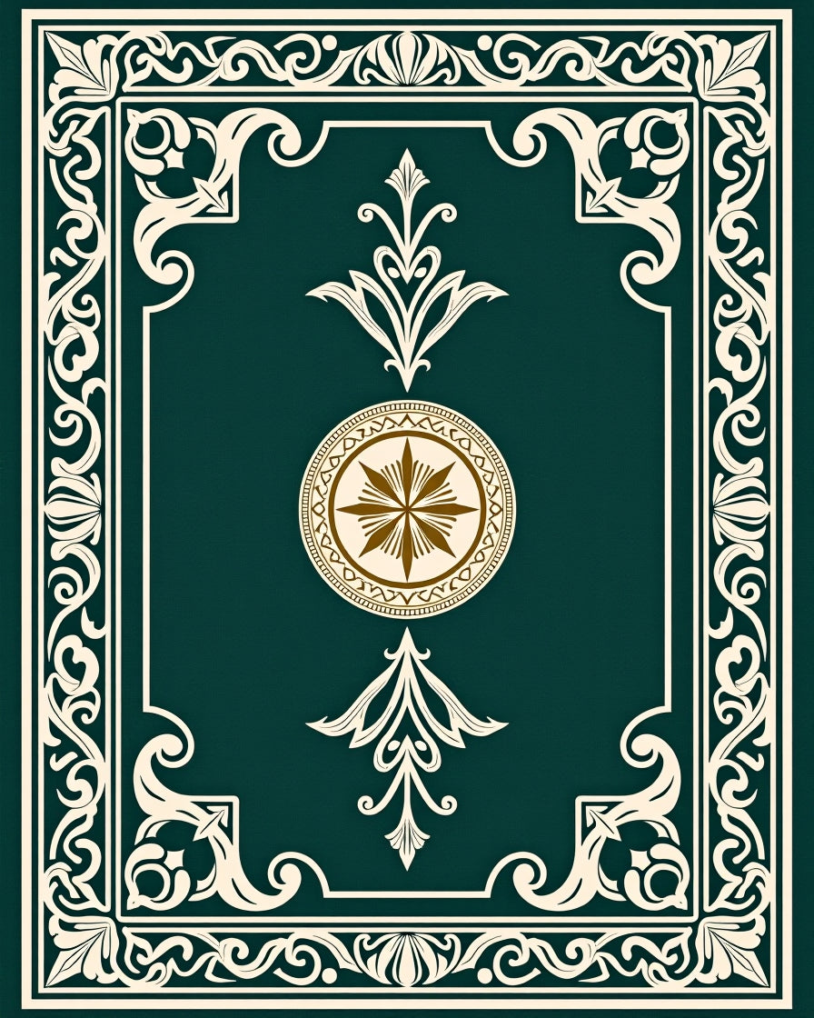 Elegant Scrollwork Floral Motif Rug