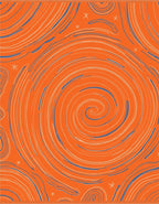 Orange Swirl Abstract Pattern Rug