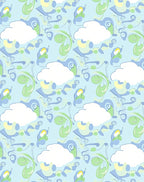 Abstract Cloud Swirl Pattern Rug