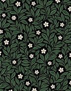 Dark Academia Floral Vine Pattern Rug