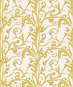 Golden Swirl Vine Pattern Rug