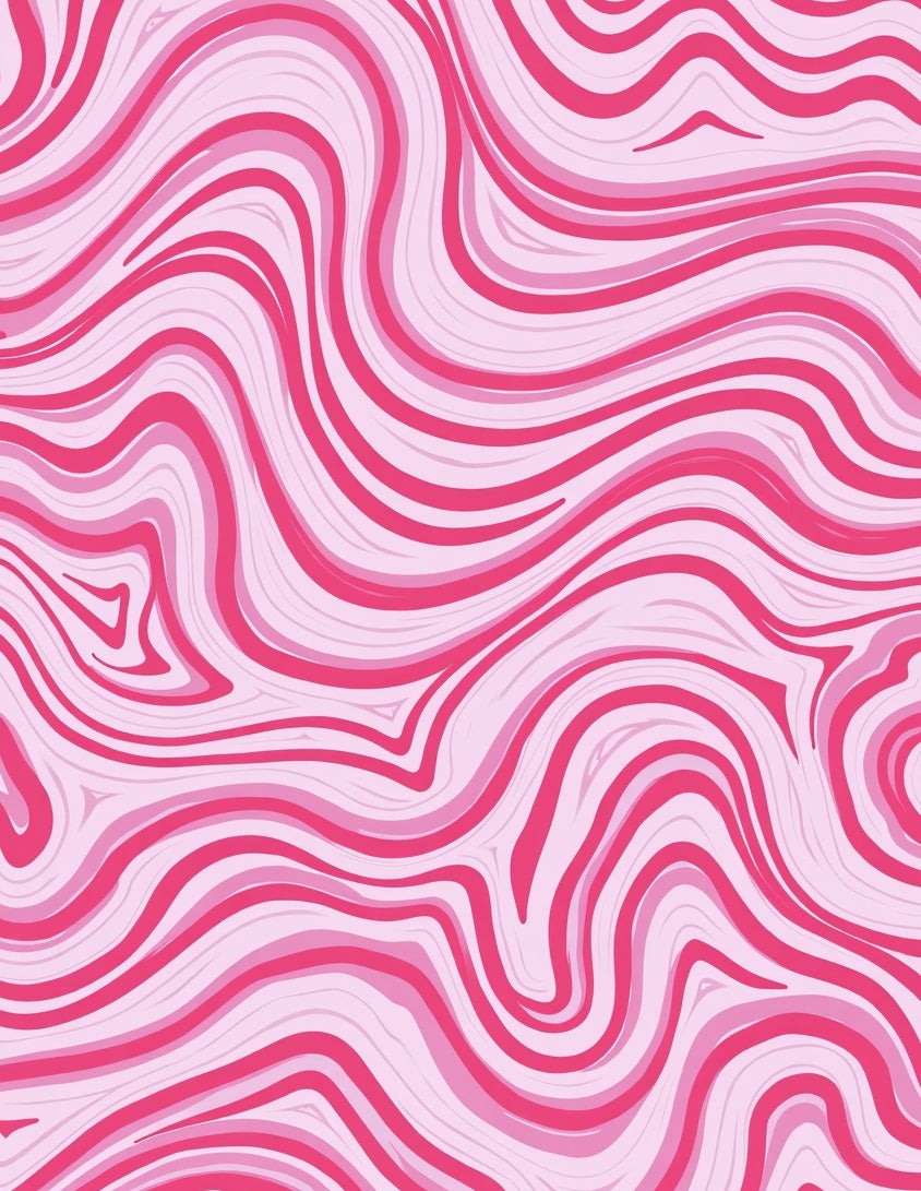 Pink Swirls Pattern Design Rug