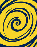 Bold Wavy Swirl Pattern Rug