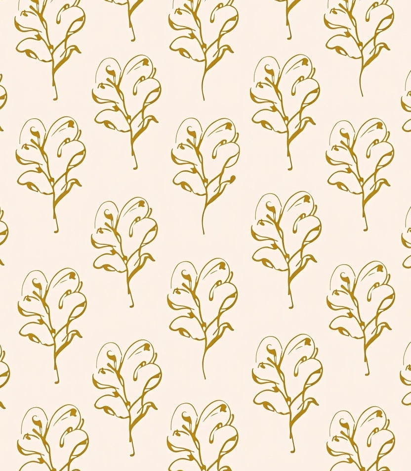 Minimalist Leaf Pattern Design Rug