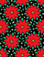 Bold Red Floral Starburst Garden Rug