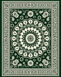 Ornate Floral Mandala Bordered Rug