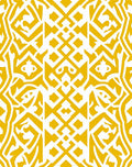 Bold Geometric Yellow Tribal Pattern Rug
