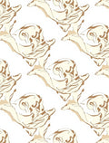 Elegant Natural Scroll Organic Pattern Rug