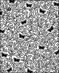 Nature Inspired Butterfly Outline Design Rug