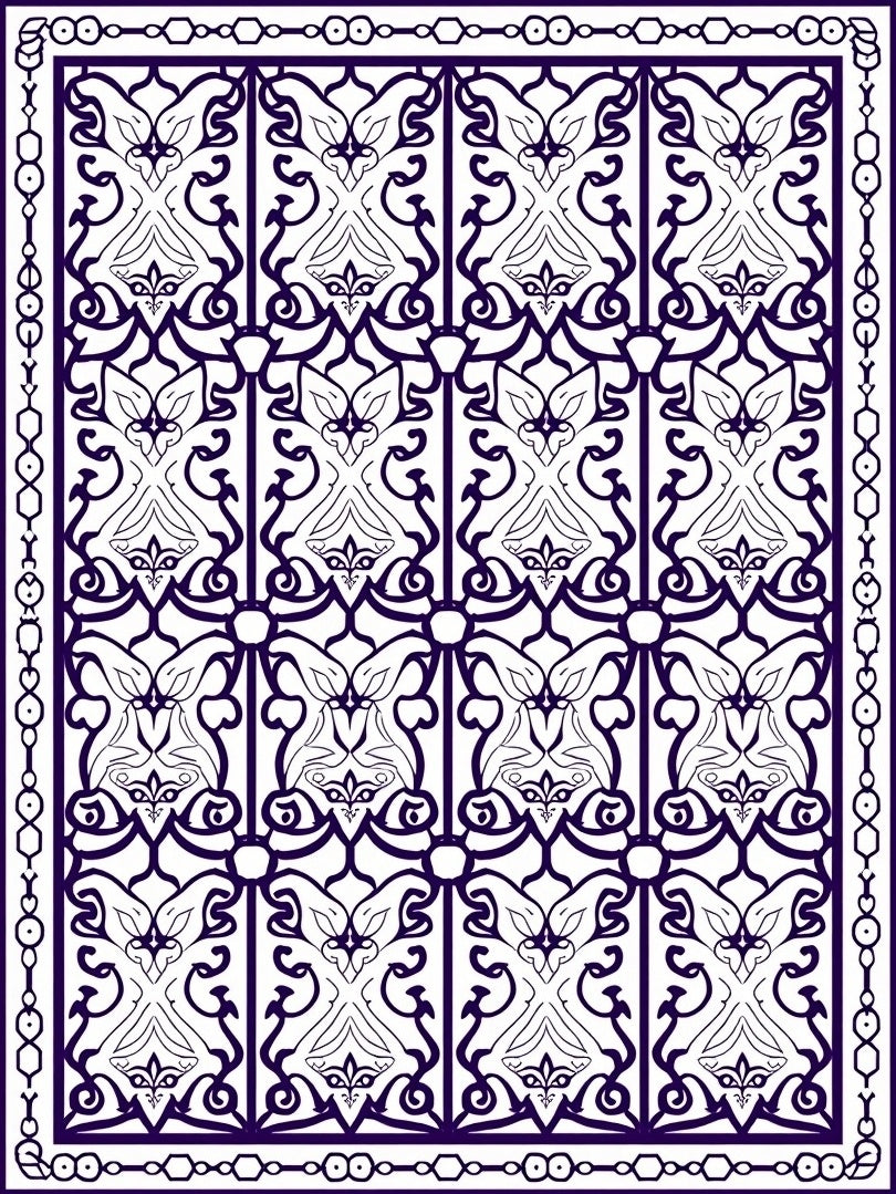 Intricate Filigree Arch Pattern Rug