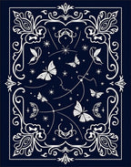Mystical Butterfly Constellation Pattern Rug