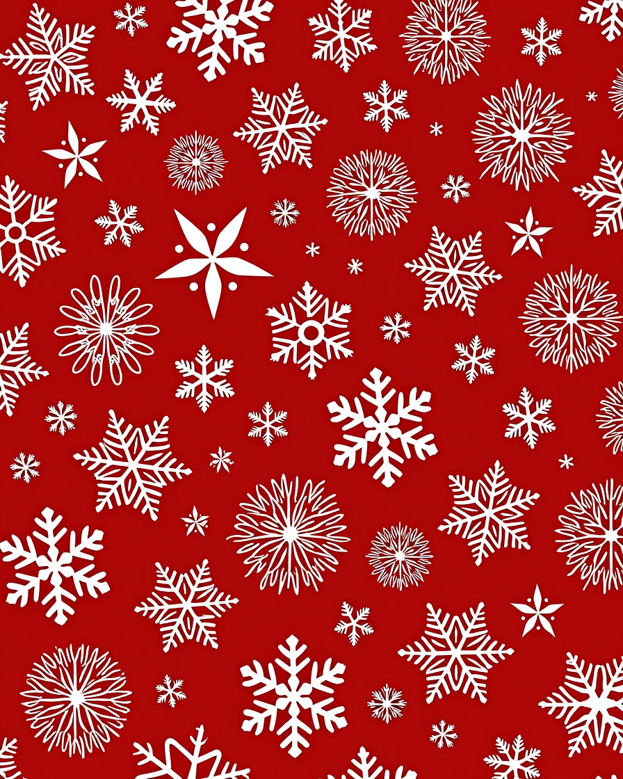 Snowflake Winter Wonderland Pattern Rug