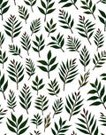 Green Leafy Branch Pattern Design Rug