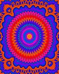 Vibrant Radial Floral Pattern Rug