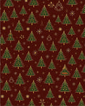 Festive Green Pine Tree Pattern Rug