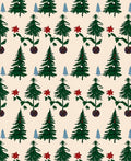 Evergreen Tree Holiday Floral Rug