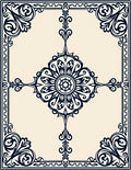 Ornate Floral Border Design Rug