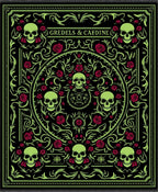 Glow Skull Rose Floral Mandala Rug
